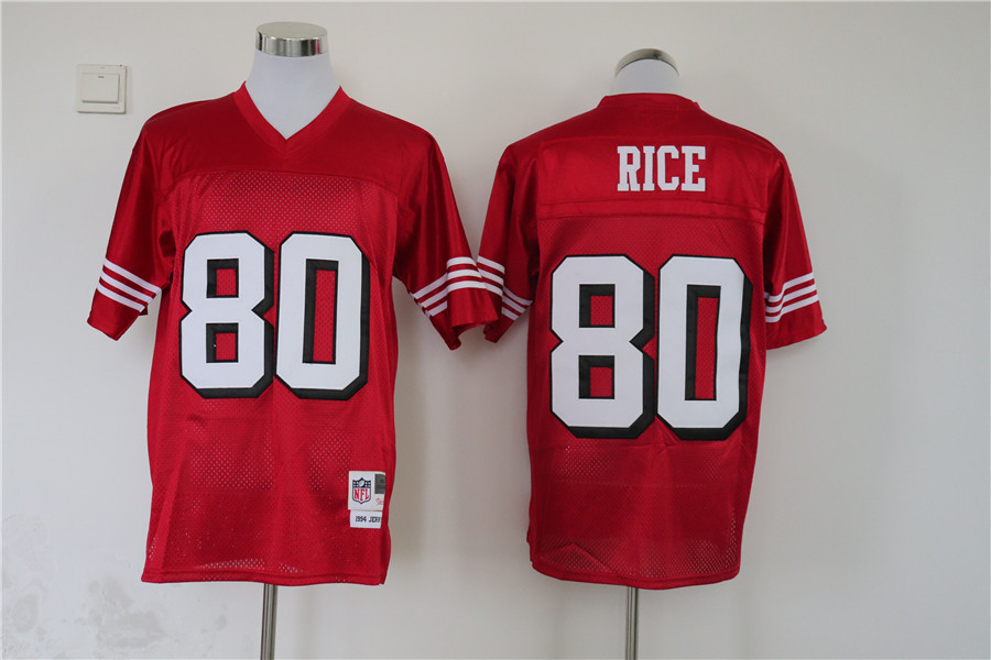 Men's San Francisco 49ers Jerry Rice Mitchell & Ness Scarlet Legacy Jersey